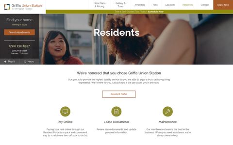 Resident Portal – Griffis Union Station | Griffis Residential