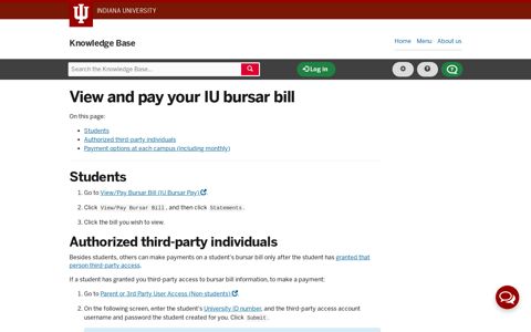 View and pay your IU bursar bill - IU Knowledge Base