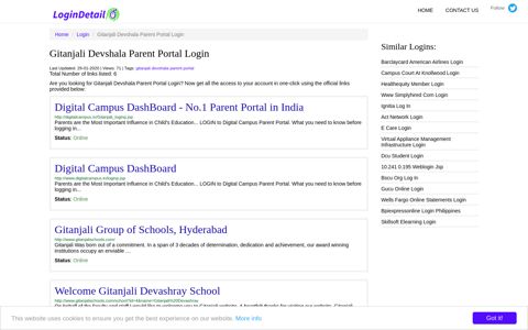Gitanjali Devshala Parent Portal Login Digital Campus ...