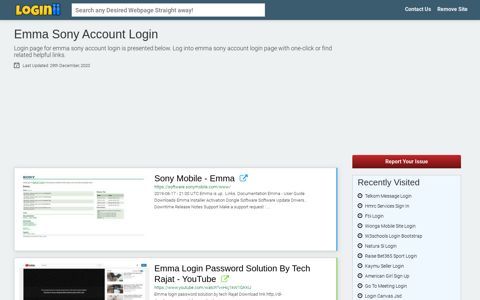 Emma Sony Account Login - Loginii.com