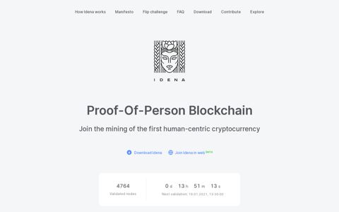 IDENA: Proof-of-Person blockchain