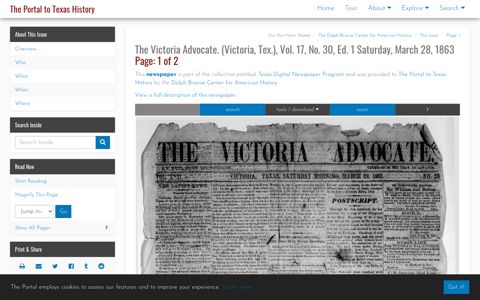 The Victoria Advocate. (Victoria, Tex.), Vol. 17, No. 30, Ed. 1 ...
