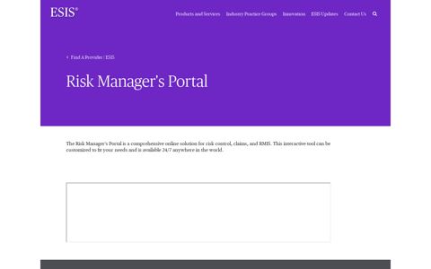 Risk Managers Portal | ESIS