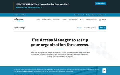 Tools & Learning - Access Manager - Freddie Mac Single-Family