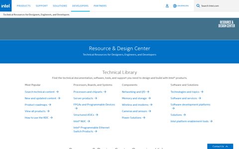 Resource & Design Center for Development with Intel