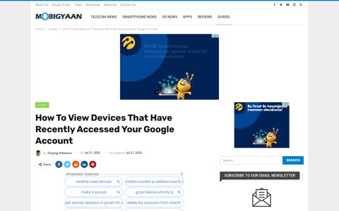How To View Devices That Have Recently Accessed Your ...