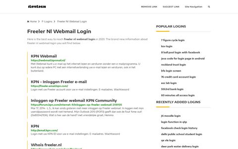 Freeler Nl Webmail Login ❤️ One Click Access - iLoveLogin