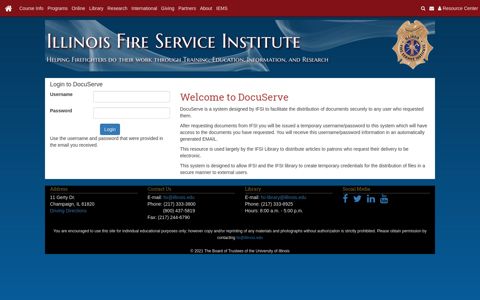 DocuServe - Illinois Fire Service Institute