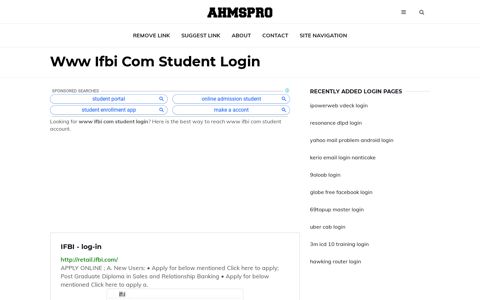 www ifbi com student ✔️ IFBI - log-in - AhmsPro.com
