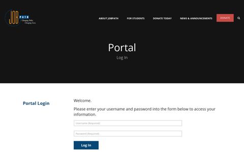 Portal : Portal Login - JobPath Inc