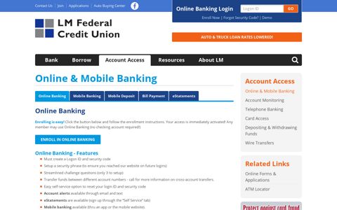 Online & Mobile Banking - LM Federal Credit Union
