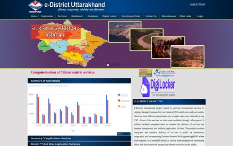 e- District Login Page - e-District Uttarakhand