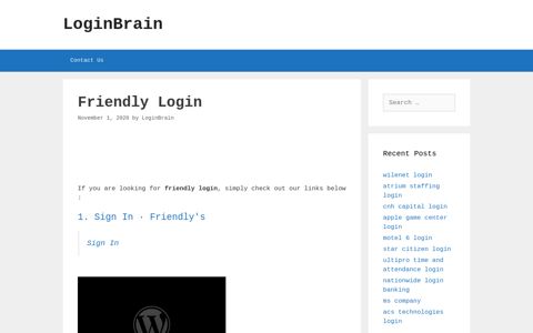 Friendly - Sign In · Friendly'S - LoginBrain