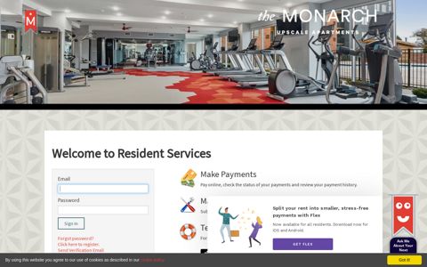 Login to The Monarch Resident Services | The Monarch