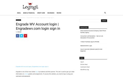 Engrade WV Account login | Engradewv.com login sign in
