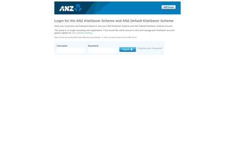 ANZ Bank KiwiSaver Login