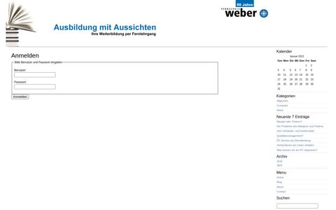 Fernschule Weber » Anmelden - QM-Glossar