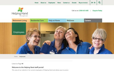 Employees - Helping Hand - Helping Hand Aged Care