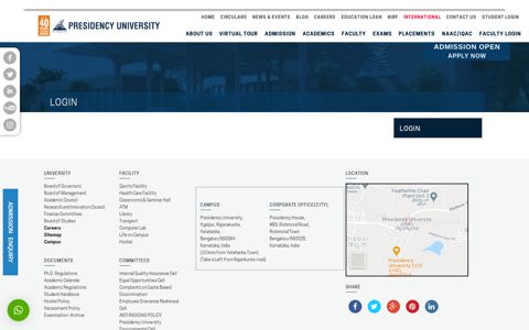 Login - Presidency University