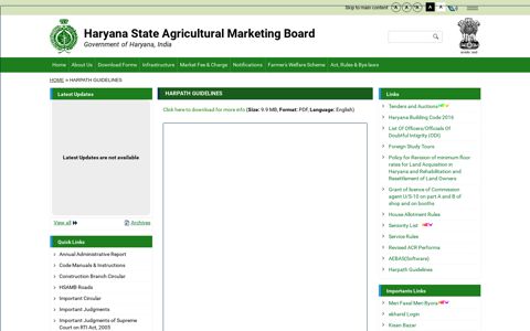 Harpath Guidelines | Haryana State Agricultural Marketing ...