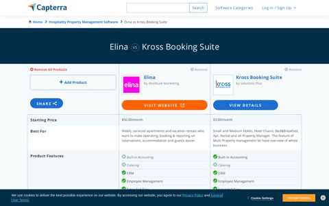 Elina vs Kross Booking Suite - 2020 Feature and Pricing ...