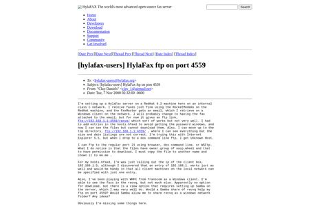 [hylafax-users] HylaFax ftp on port 4559