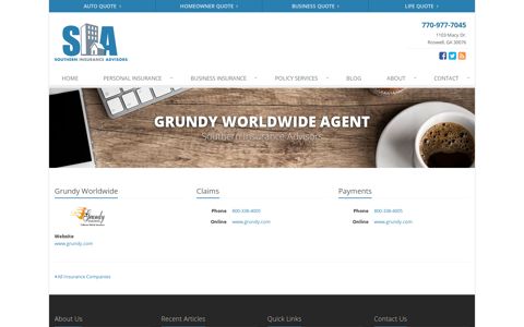 Grundy Worldwide Agent in GA | Southern Insurance Advisors ...
