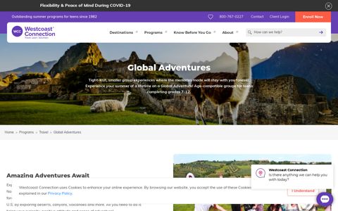 Global Adventures | Teen Travel Programs | Westcoast ...