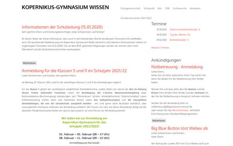 Kopernikus-Gymnasium Wissen: Startseite