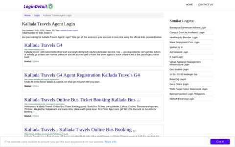 Kallada Travels Agent Login Kallada Travels G4 - http://www ...