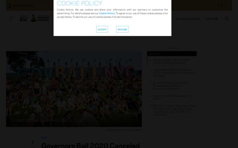 Coronavirus: Governors Ball 2020 Canceled | GRAMMY.com