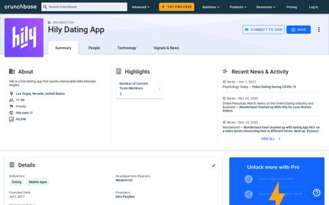 Hily - Smart Dating App - Crunchbase Company Profile ...