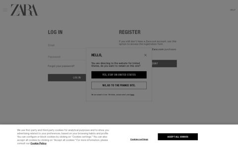 LOG IN / CREATE ACCOUNT - ZARA United States - Official ...