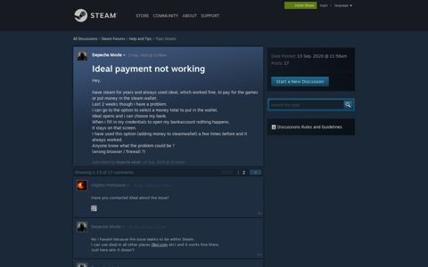 Ideal payment not working :: Help and Tips - Steam Community