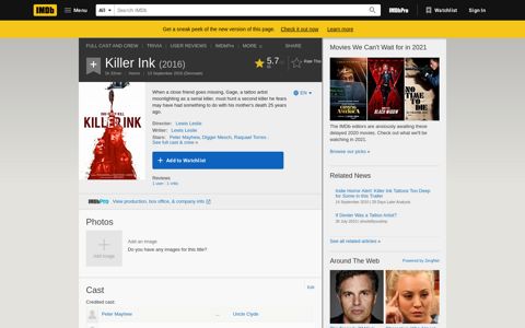 Killer Ink (2016) - IMDb