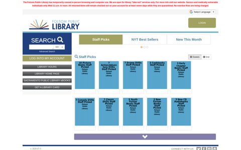 Folsom Public Library catalog