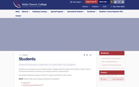 Students - Keilor Downs College