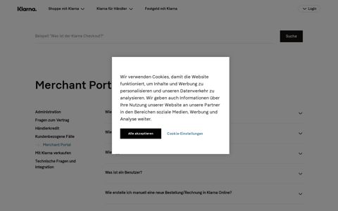 Händlersupport: Merchant Portal Fragen | Klarna Deutschland