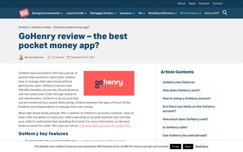 GoHenry review - the best pocket money app? - Money To ...