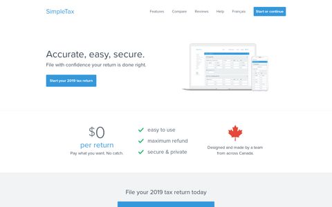 SimpleTax: Free Canadian Tax Return Software