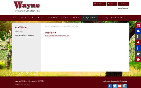 HR Portal - Wayne Public Schools