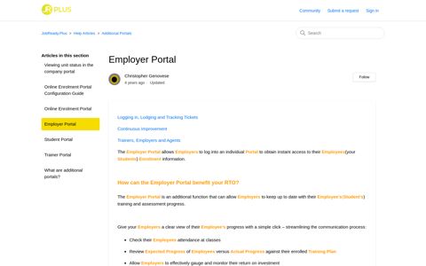 Employer Portal – JobReady.Plus