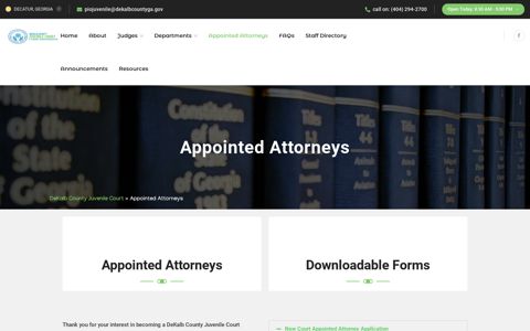Appointed Attorneys – DeKalb County Juvenile Court