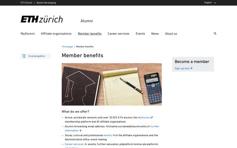 Member benefits – Alumni | ETH Zurich