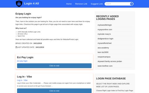 ecipay login - Official Login Page [100% Verified] - Login 4 All