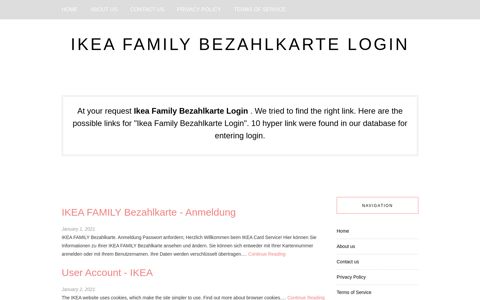 Ikea Family Bezahlkarte Login - Login Search Form