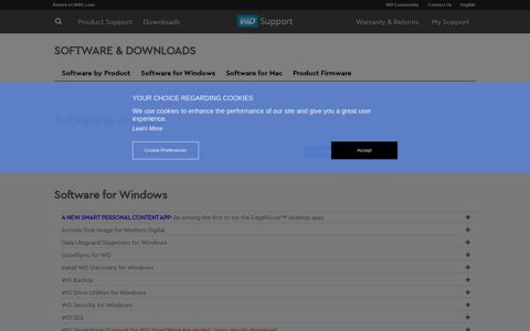 Software and Firmware Downloads | WD Support