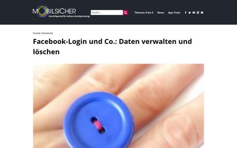 Facebook-Login und Co.: Daten verwalten und löschen ...