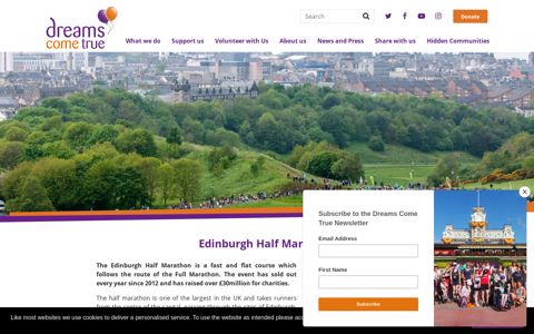 Edinburgh Half Marathon | Dreams Come True Charity