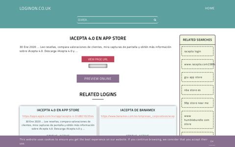 ‎iAcepta 4.0 en App Store - General Information about Login